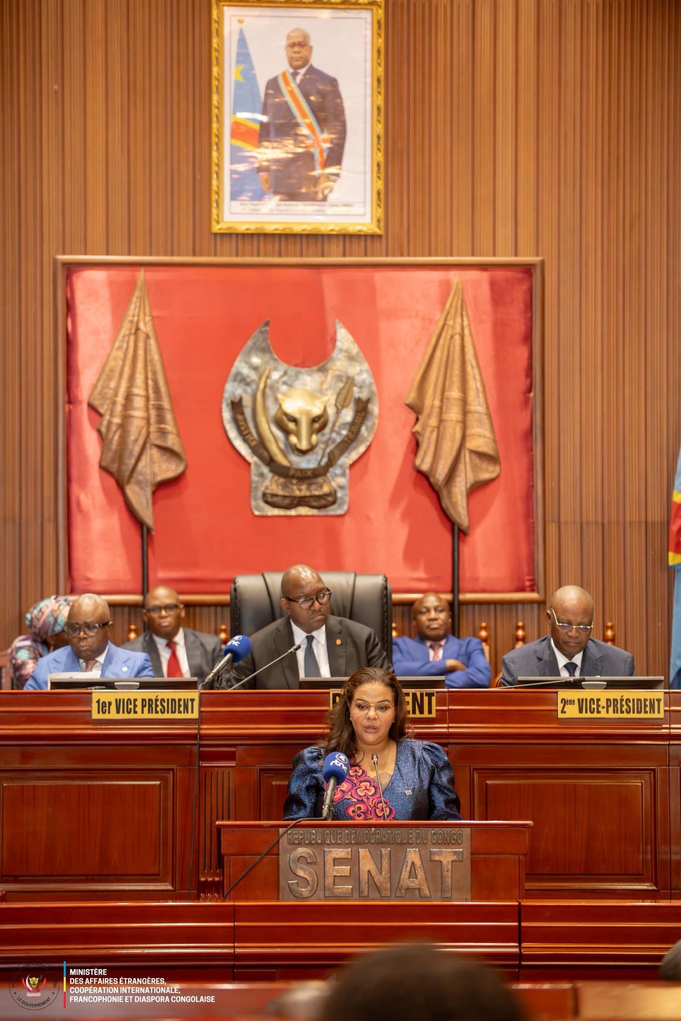 RDC : Thérèse Kayikwamba défend au Sénat les accords RDC–Rwanda et RDC–USA
