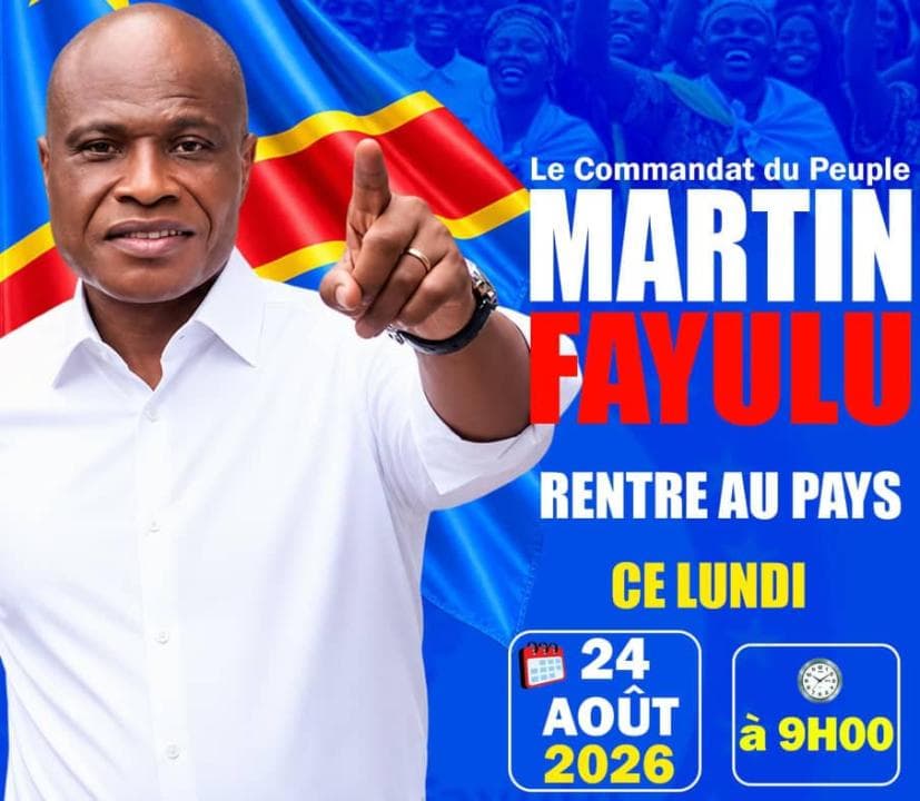 RDC : Martin Fayulu regagne Kinshasa après une tournée européenne auprès de la diaspora.